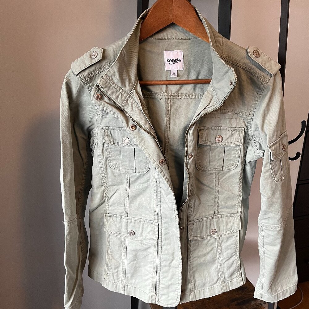 Denim Jacket - Kensie Jeans - Pale sage green - Women's S
